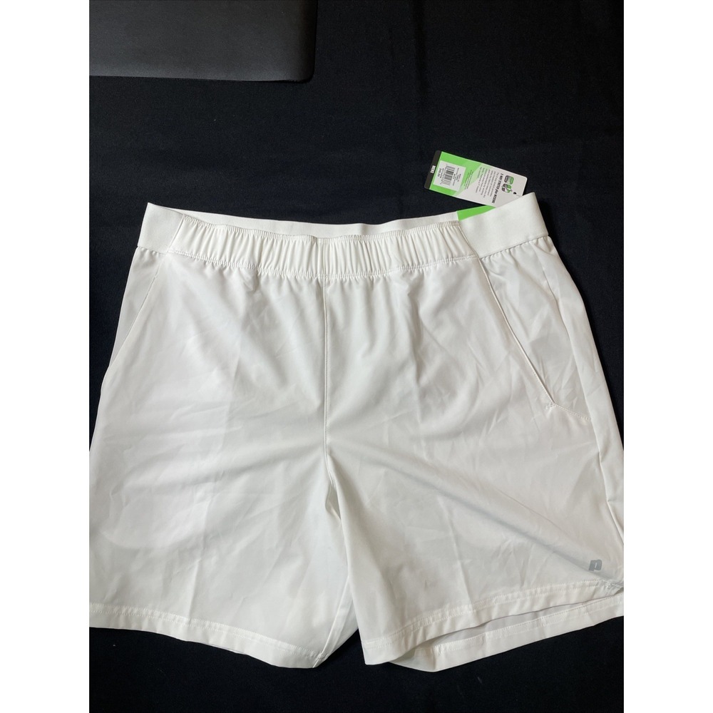 NEW Prince Men's XL Match White 9" Inseam Tennis Short